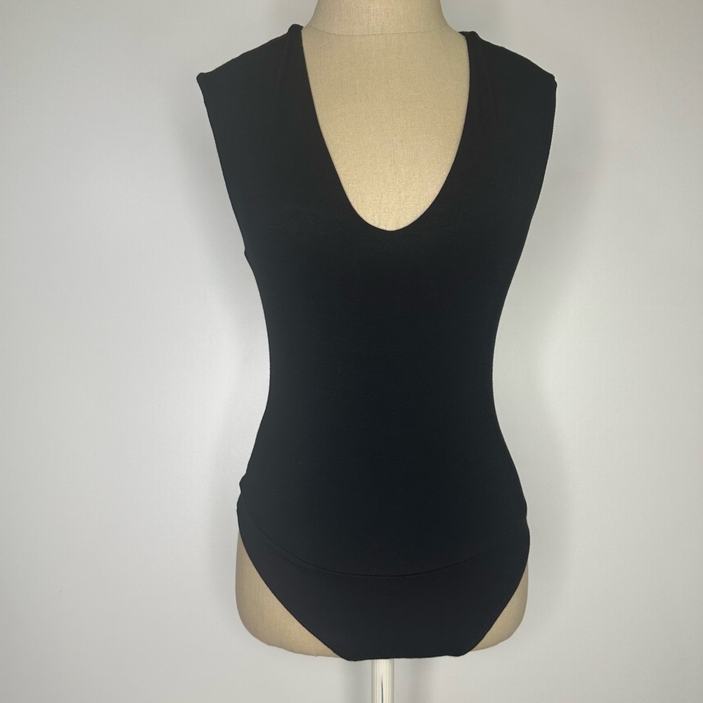 21 saints Vneck black bodysuit small